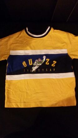 Young boy Buzz lightyears shirt