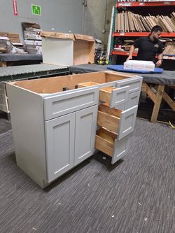 60 inch Grey vanity for double sink