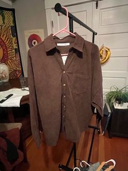 Altar’d State Brown Corduroy Button Down