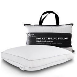 SPRING BED PILLOWS – Newest, Breathable, Neck and Back Pain-Relieving Sleeping Pillow with 40 Separate Pocket Springs