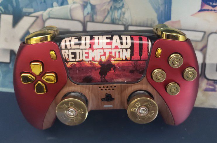 Just Finished My Custom Made Red Dead Redemption PS5 Controller With  Display Stand : r/reddeadredemption