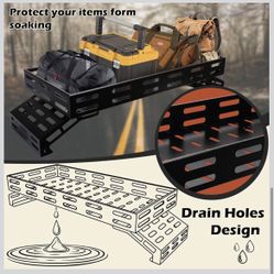 Polaris General UTV Over Bed Cargo Rack with Tool Clamps, Fit Bed Rail Widths from 40.23"-43.07" 