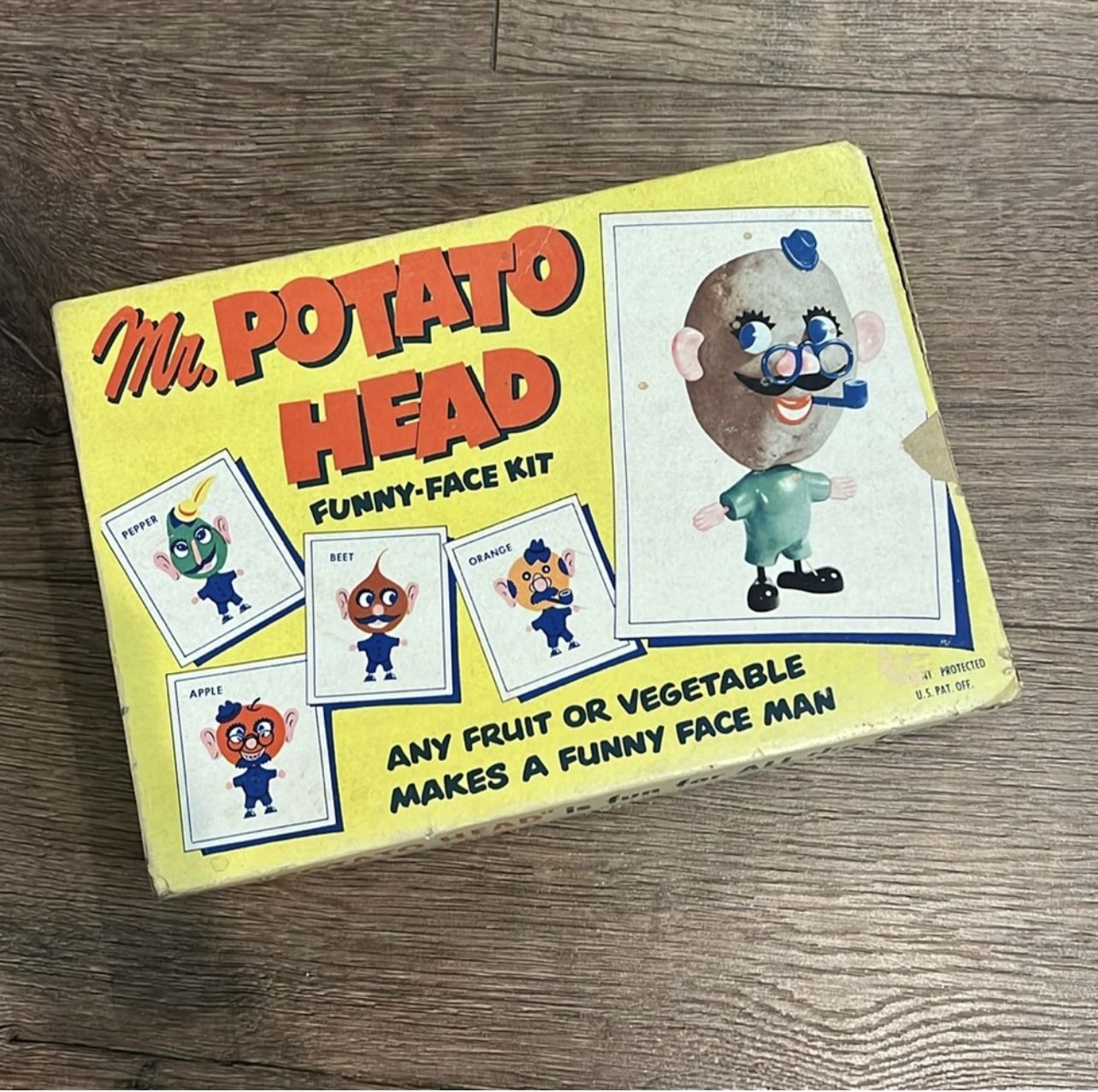 Vintage 50s 1952 Mr potato head funny face kit party cute collectible toy