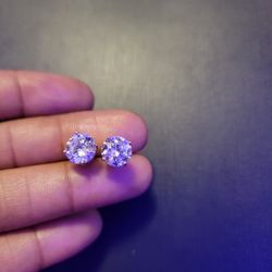 Cz Studs Sterling Silver Earrings 