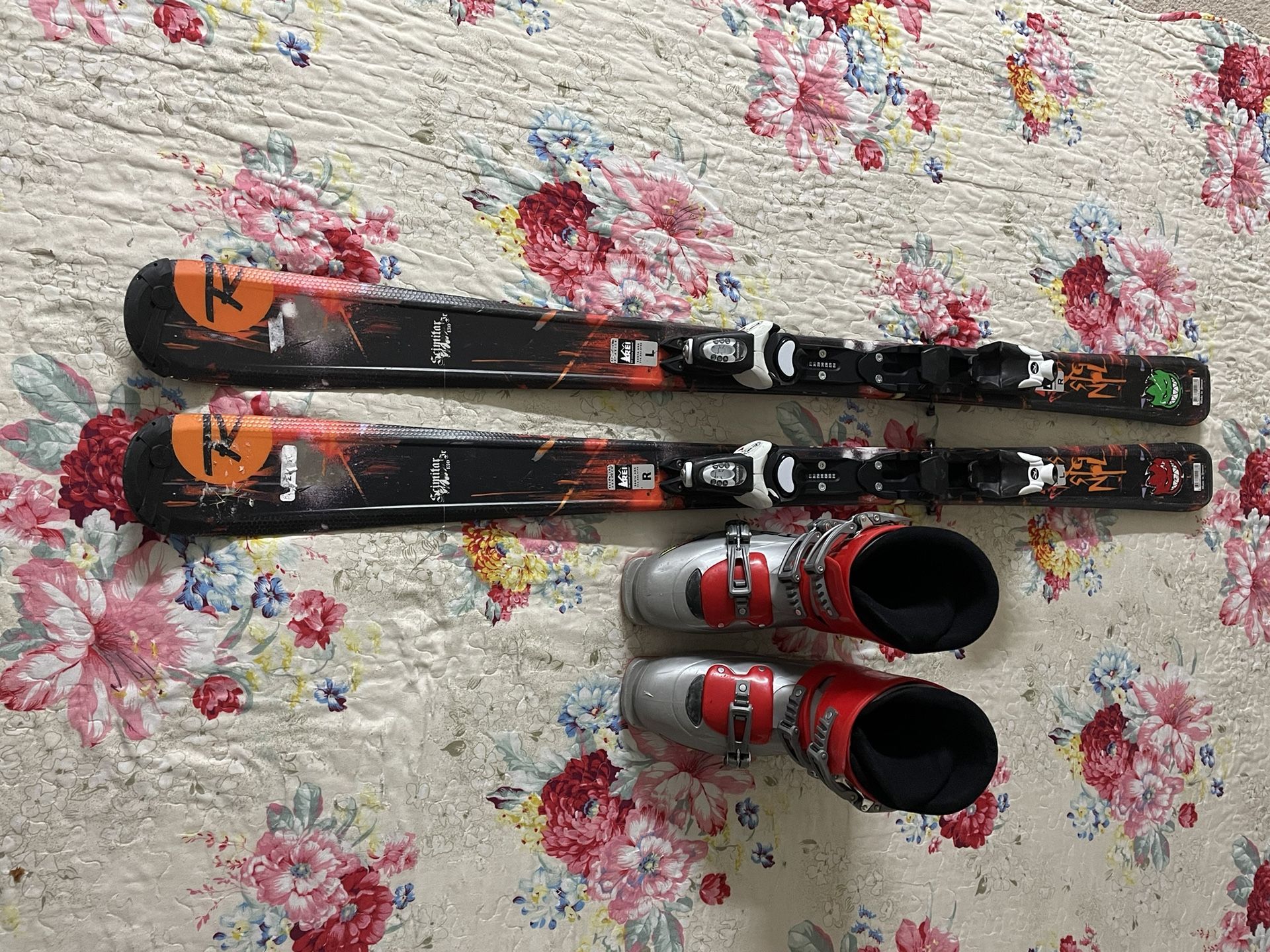 Rossignol Scimitar Junior 130 Cm Kids Boys Girls Skis Ski