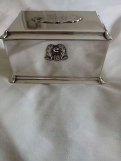 Antique Silver Plate Jewelry Box