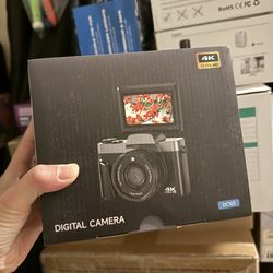 New 4K Digital Camera for Photography with WiFi,64MP Autofocus Vlogging Camera for YouTube,3'' 180° Flip Screen Compact Travel Camera for Teens with 3