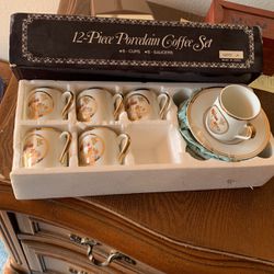 12 Piece Porcelain Coffee Set Espresso