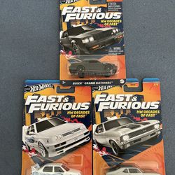 Hotwheels Fast & The Furious (3) Car Lot HTF