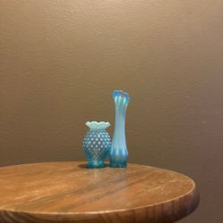 Authentic Fenton Candleholder & Vase. NEED GONE ASAP!