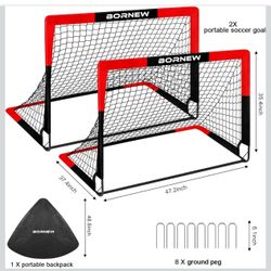 New 2 pack Soccer Goals 4x3
