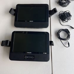 Philips Portable DVD Player MP3 2 Monitors