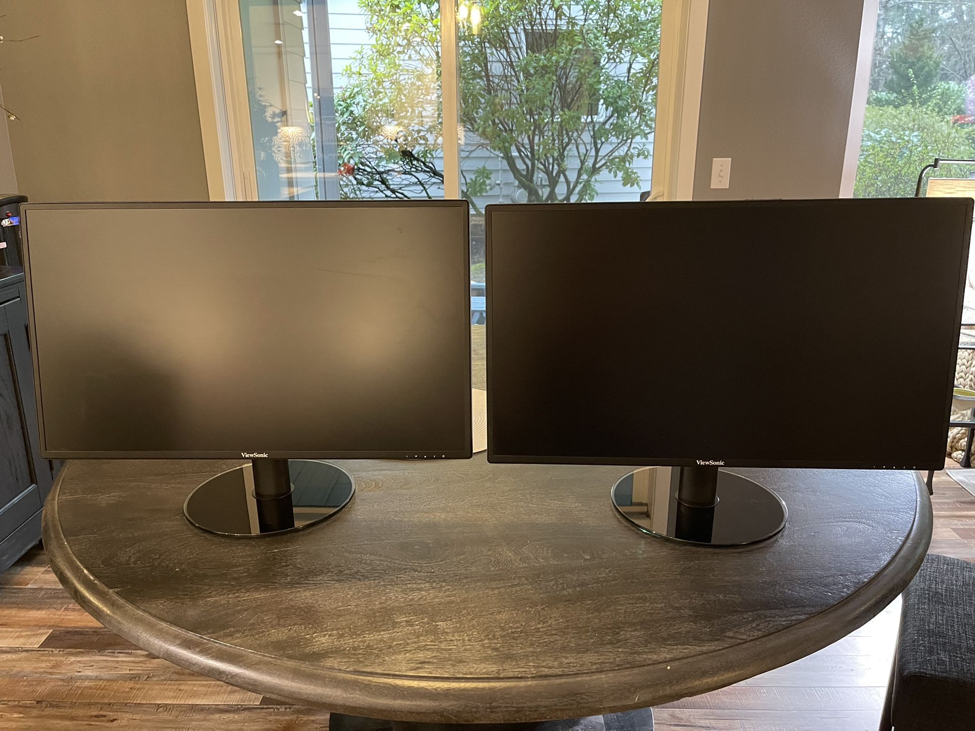 Dual ViewSonic 27 Inch Monitors