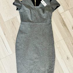 Grey Elegant And Professional Woman’s Dress - Small 