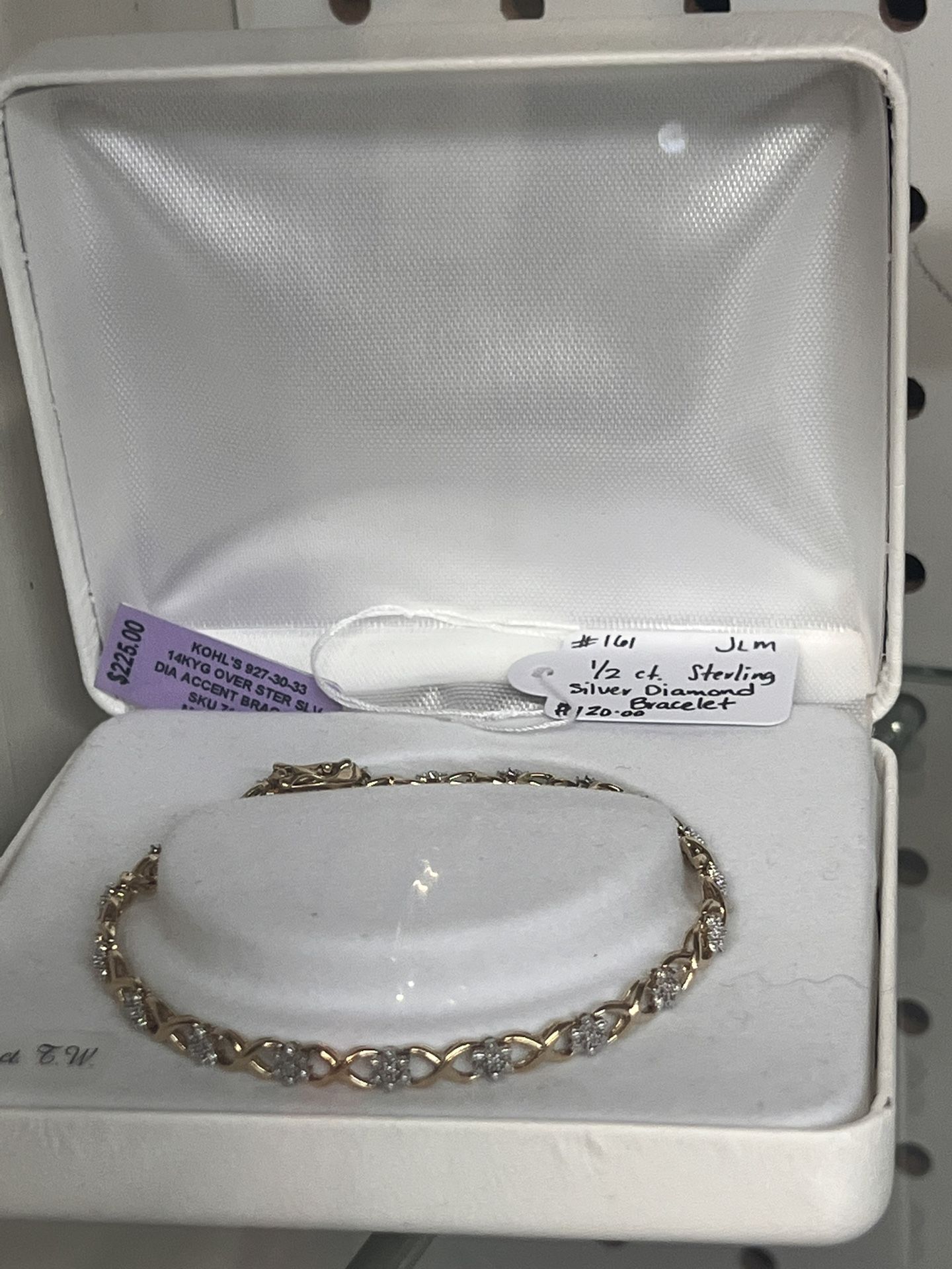 1/2 ct. Sterling Silver Diamond Bracelet