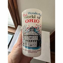 Vintage 1960s The Wonderful World of Ohio Fort Recovery Glass