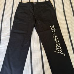 Ed Hardy NYC Skull Black Utility Pants