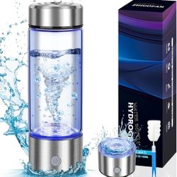 2025 New Hydrogen Water Generator Bottles, Portable Hydrogenated Water Bottle with SPE PEM Technology, 420ml Hydrogen Water Bottle Generator, Recharge