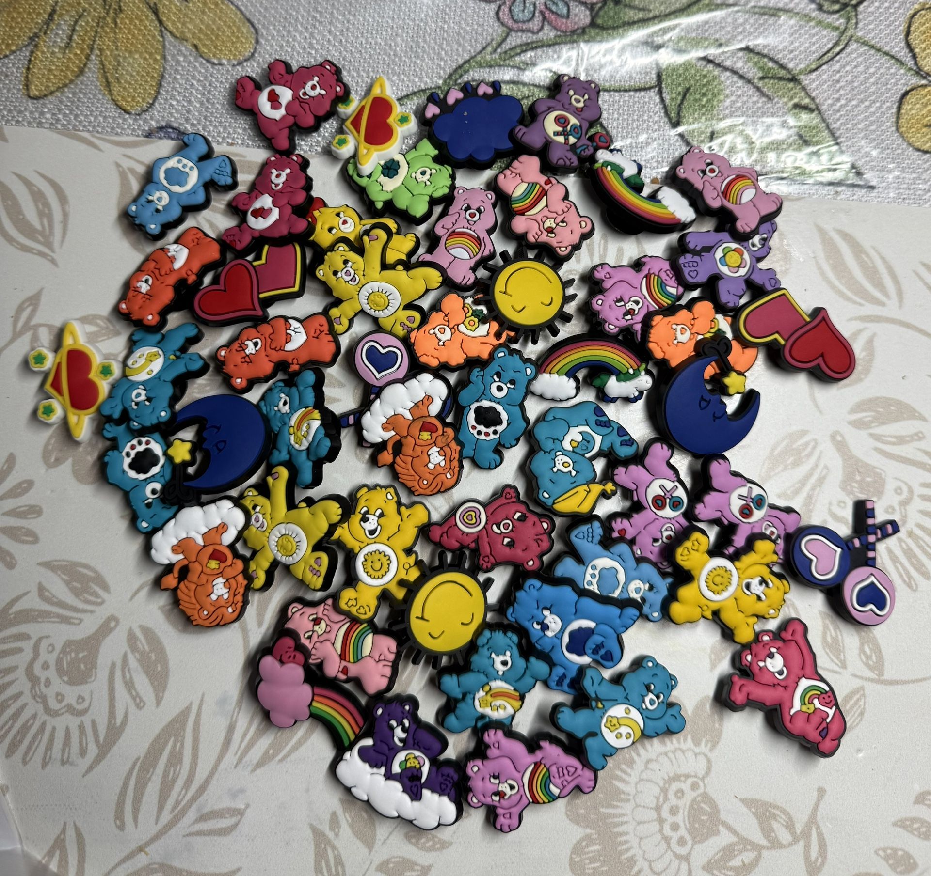 Care Bear Clog Charms, Lot Of 5 Pieces, Randomly Chosen