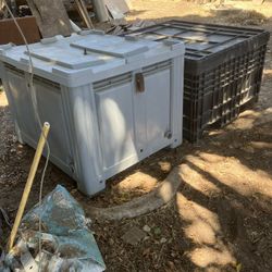 Black & Gray Plastic Boxes.-$50 Each