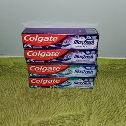 4 Colgate Toothpaste Maxfresh 6.3oz (2 Mint Fusion/2 Cool Mint)