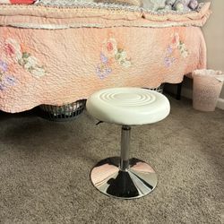 White Vanity Stool