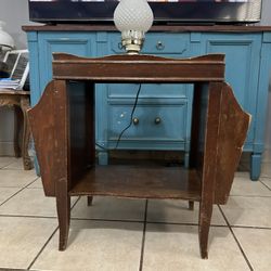 Vintage magazine table.