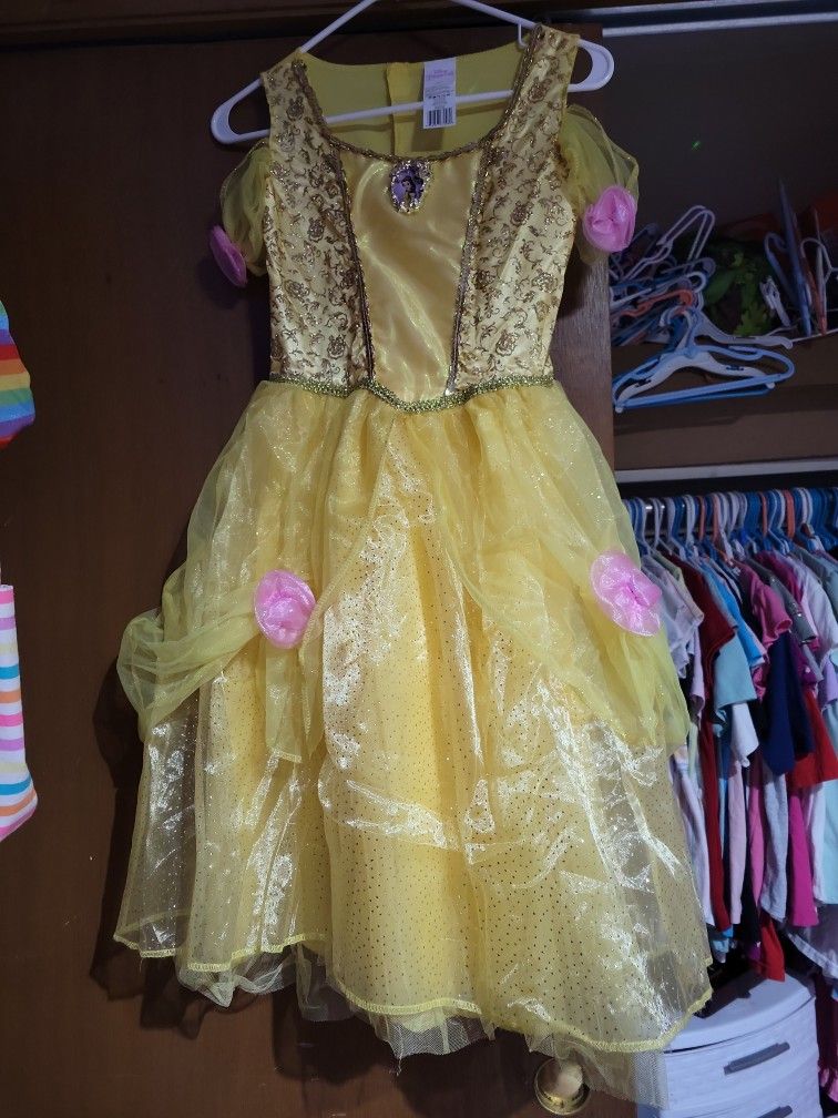 Disney Princess BELLE Halloween Costume Dress Girls Size 7/8
