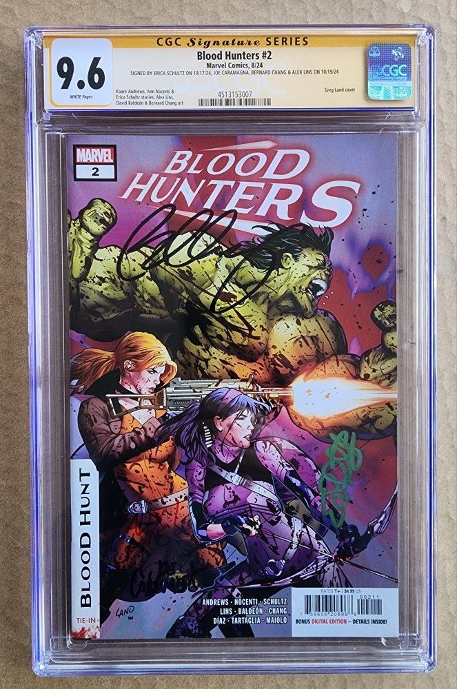 Blood Hunters 2
(Signature Series CGC 9.6) 2024
(1st app Search and Destroy)
Cert # ((contact info removed))