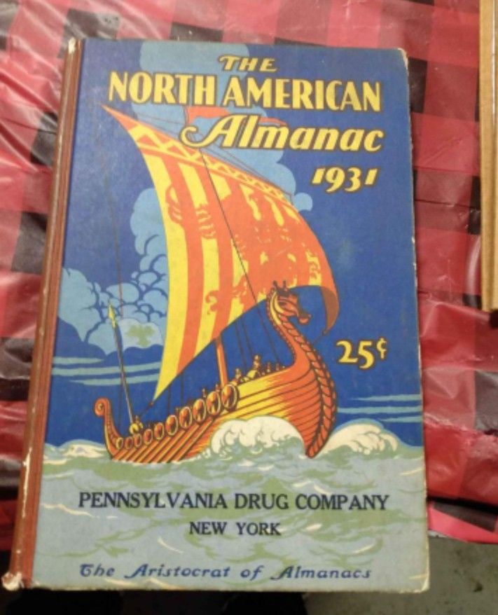 Vintage 1931 North America Almanac Book