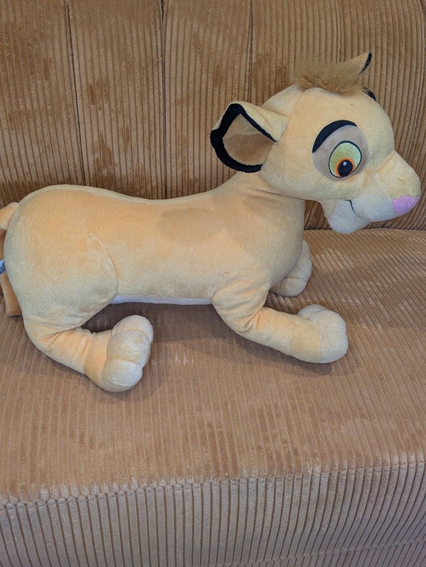 Disney Hasbro Simba Lion King Plush Large 20 inch Stuffed Animal 2002