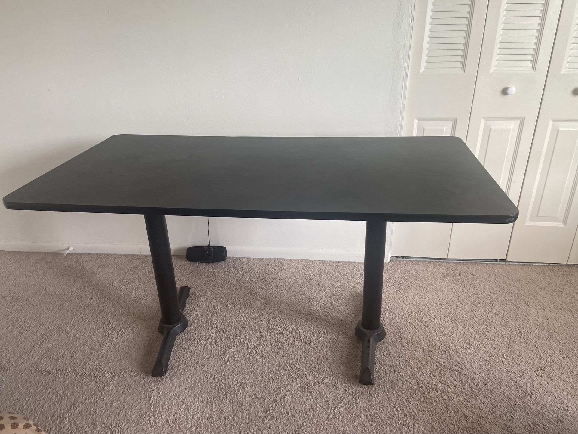 Sturdy Café Table - 60 x 30", Black