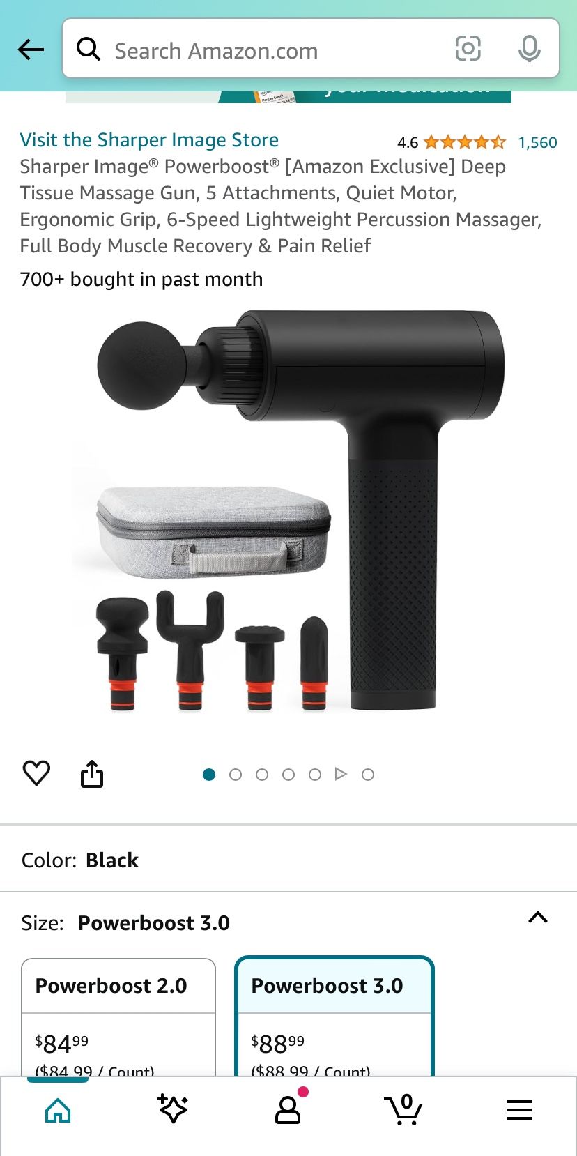 NEW - Sharper Image Massage Gun