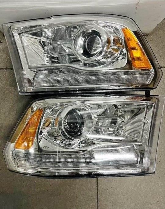 09-18 Dodge Ram Led Switch Back Headlights Luces Micas Faros