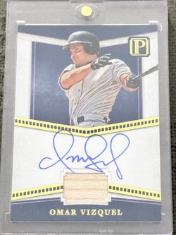 Omar Vizquel Auto 22/25 Panini Pantheon Baseball MLB Card