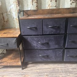 Fabric drawer small dresser and nightstand set