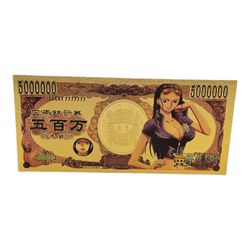 24k Gold Plated, Nico Robin (One Piece) Bill/Banknote, Anime