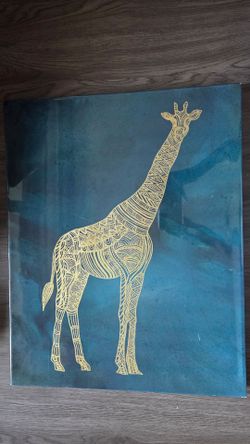 Gold Giraffe Art