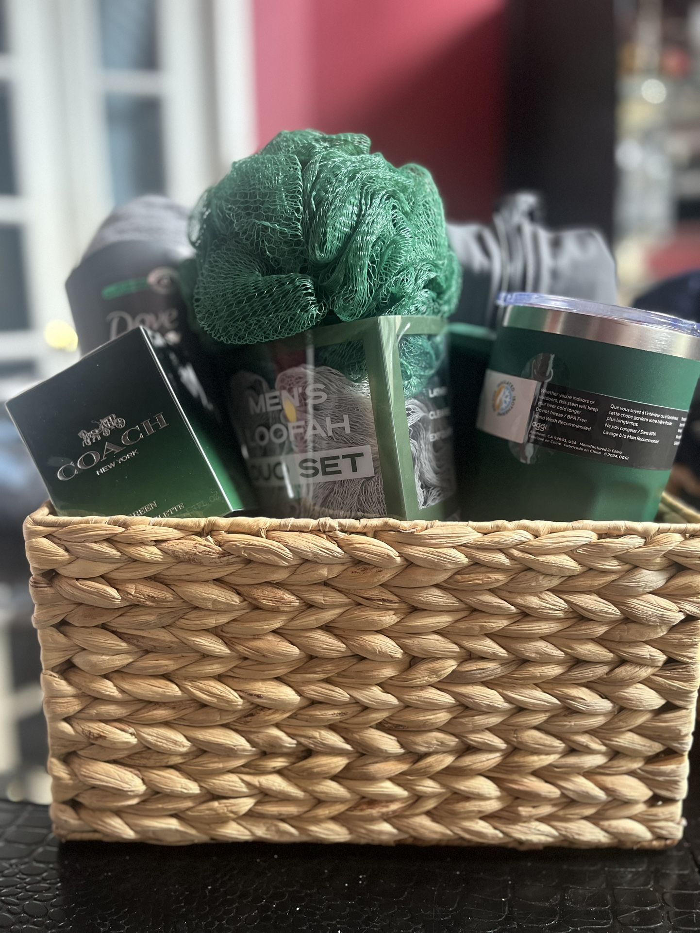 Just in time for Father’s Day Coach gift basket