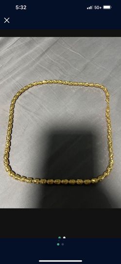 Gold Over Silver Chain - 22 Inch - Nice Beautiful necklace / Chain - 6mm. Includes Receipt. Perfect gift for anyone :) 