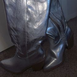 Gray Cowgirl Boots 