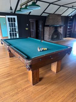 Vintage Brunswick Blake Collender Pool Table