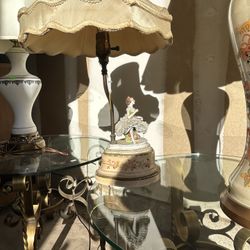 Vintage Antique Porcelain Ballerina Lamp