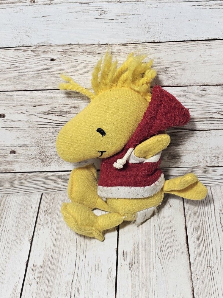 Peanuts Woodstock Christmas Plush 4" Holiday Yellow And Red Stuffed Animal Toy