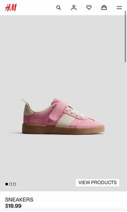 H&M Girl PINK SNEAKERS SIZE 12