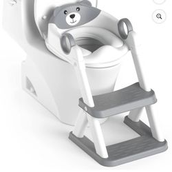 🐻 Brand New Toddler Potty Training Seat with Step Stool – Rabb 1st