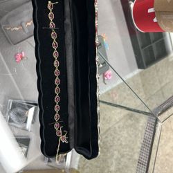 Yellow Gold Amethyst Bracelet 