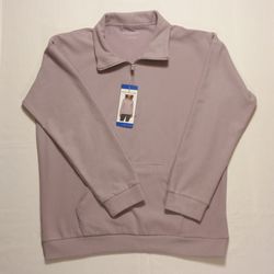 Marc New York Ladies' Ribbed Quarter Zip Pullover Purple/Amethyst Size Large