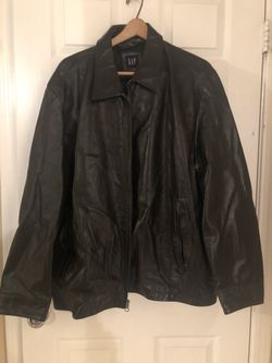 Gap Black Leather Jacket XXL