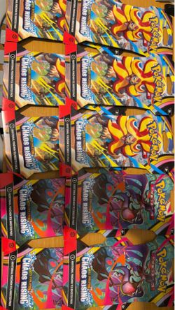 10 Sealed Pokémon Chaos Rising Booster Packs